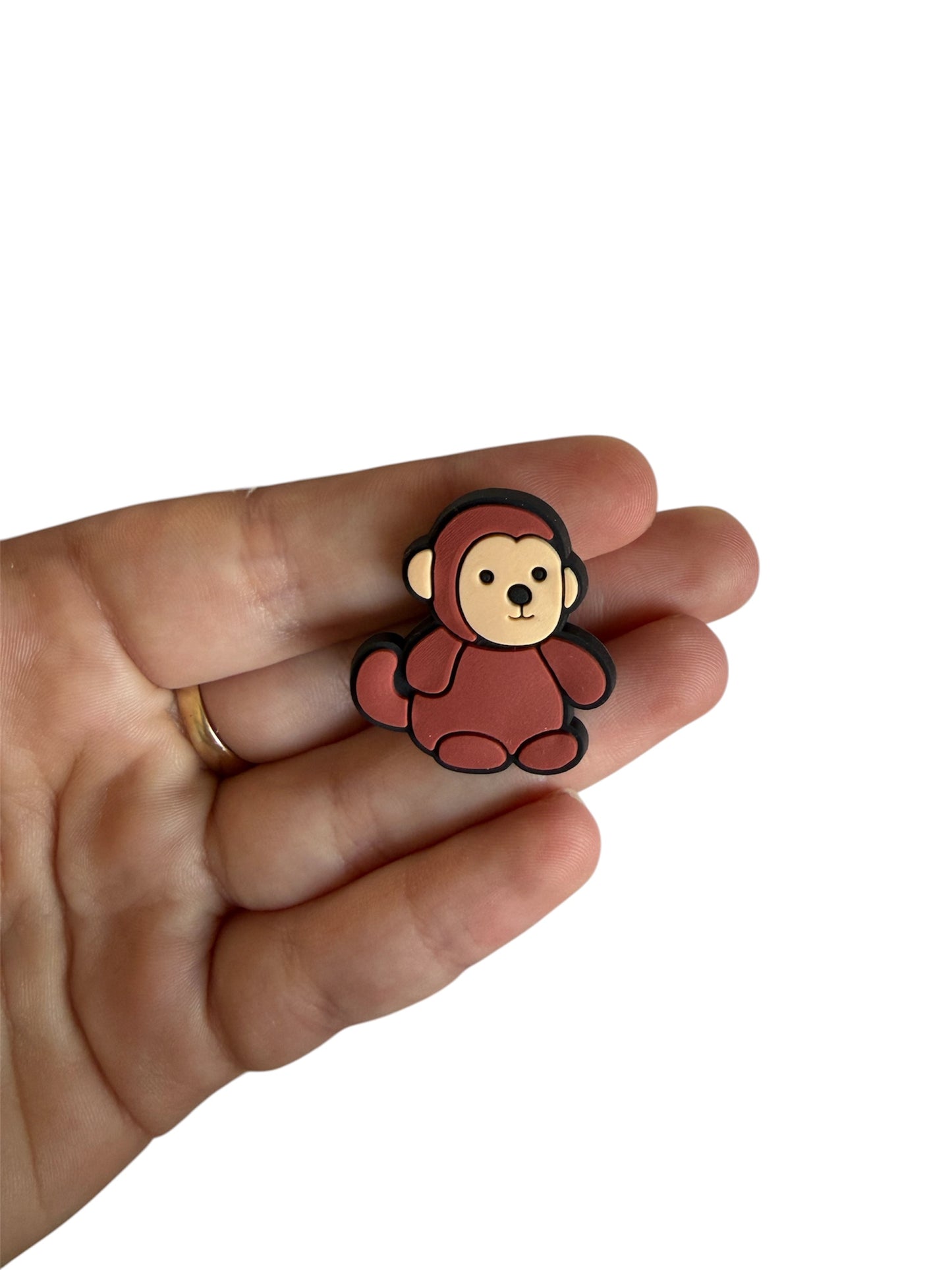Jelly teddy monkey shoe charm