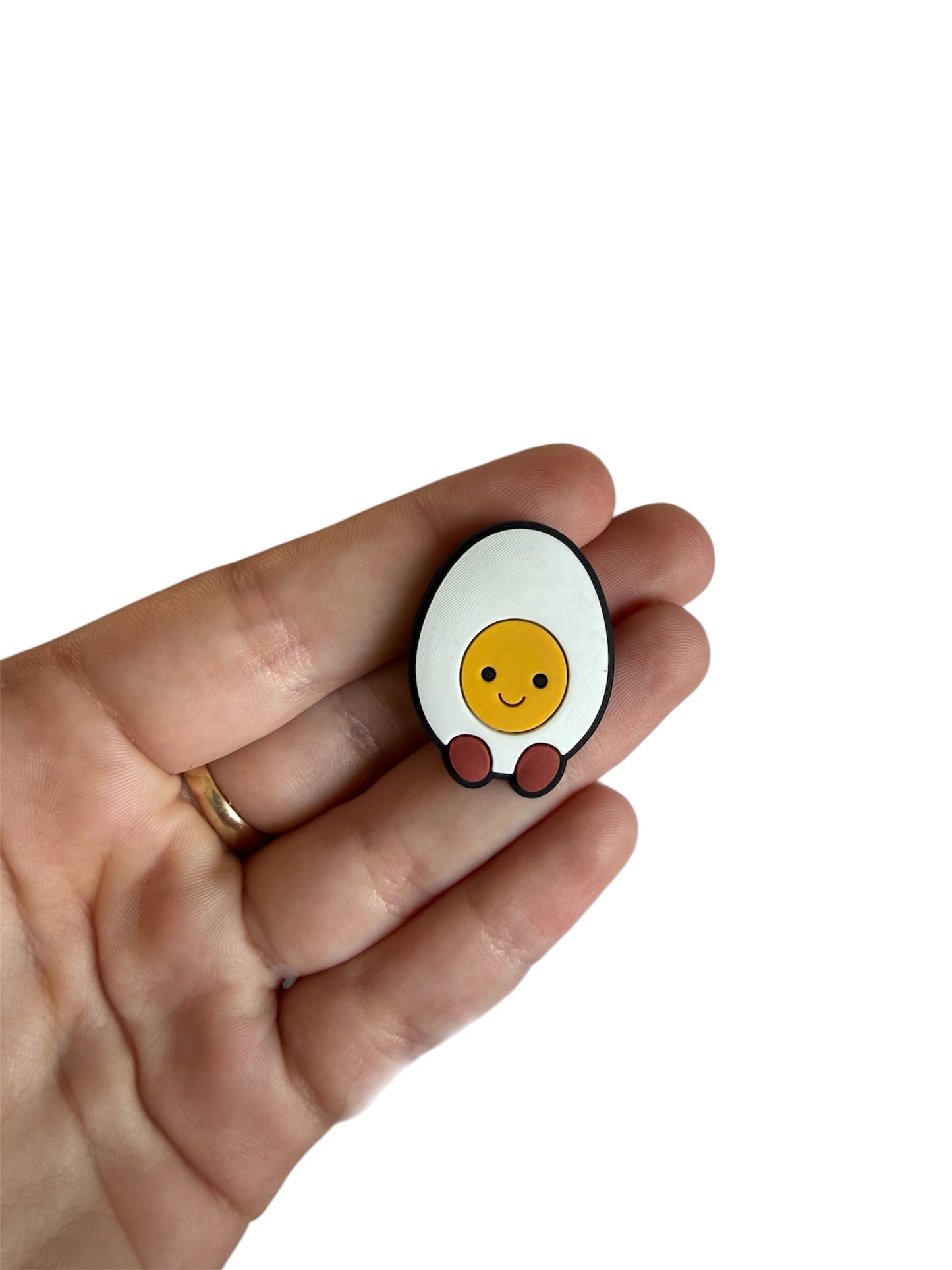 Jelly teddy smiley egg shoe charm