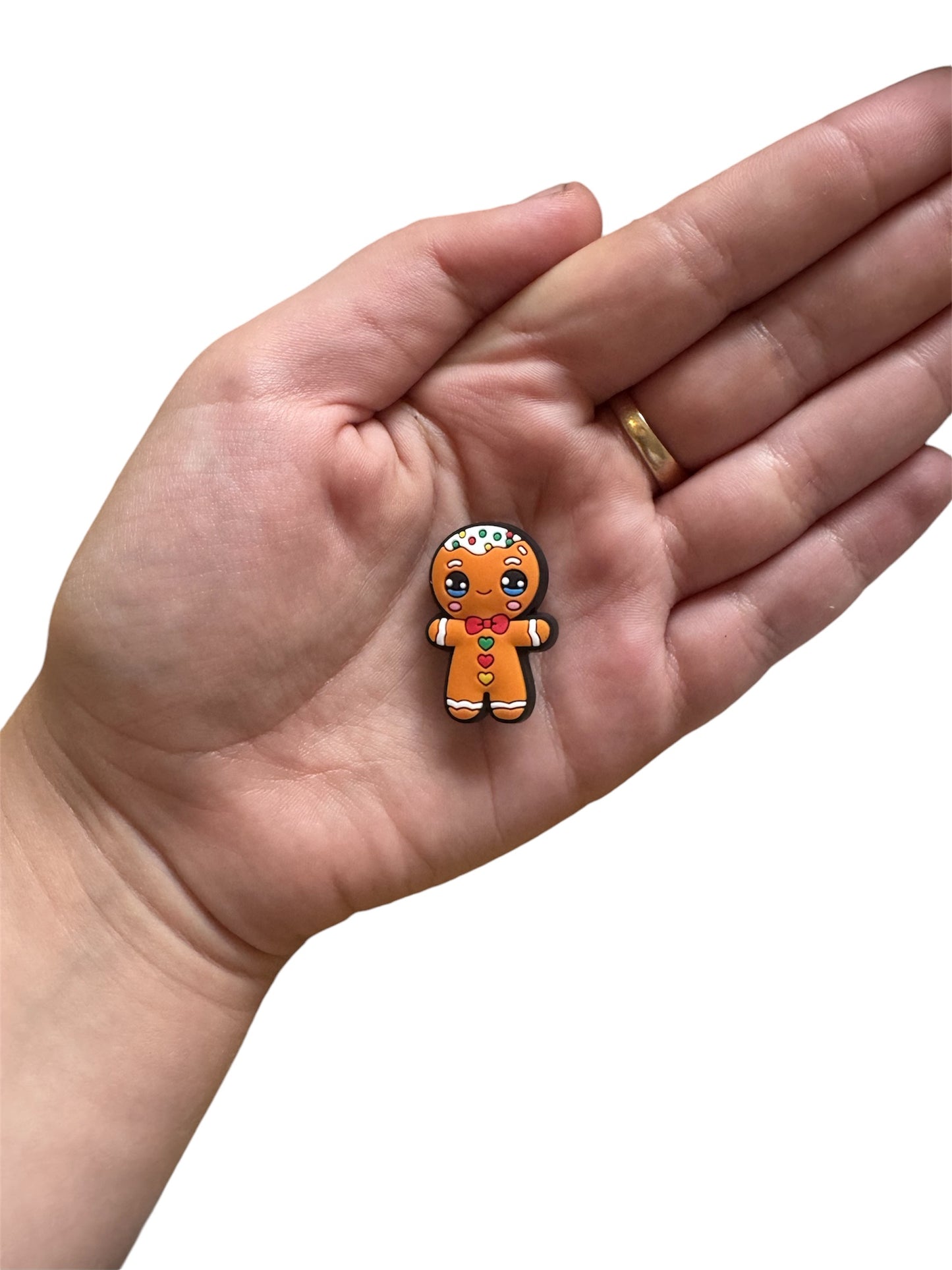 Christmas gingerbread man shoe charm