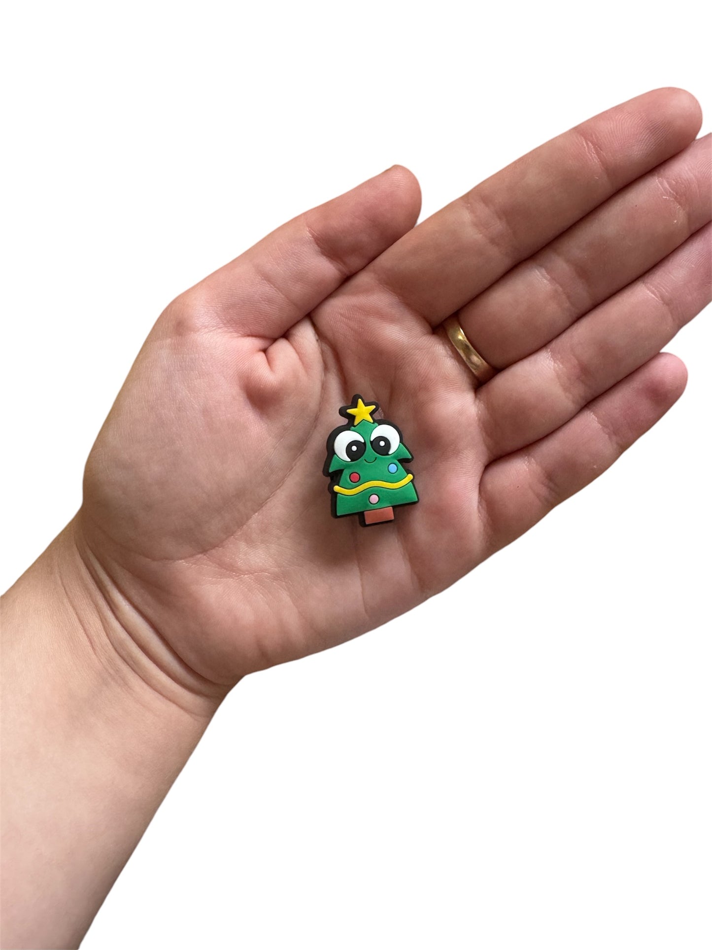 Christmas tree shoe charm