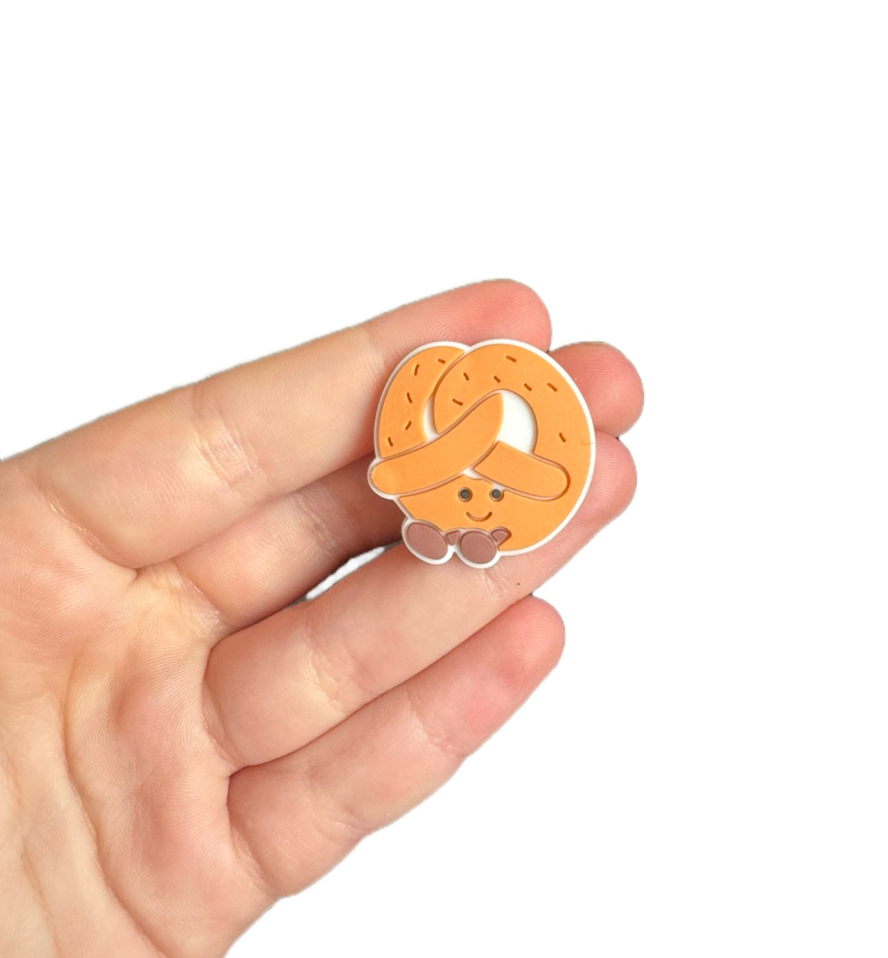 Jelly teddy pretzel shoe charm