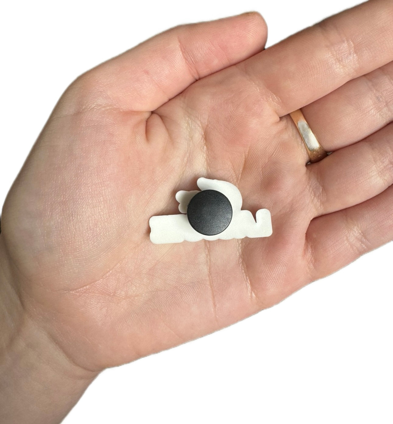 Unisex black, white & green shoe charm