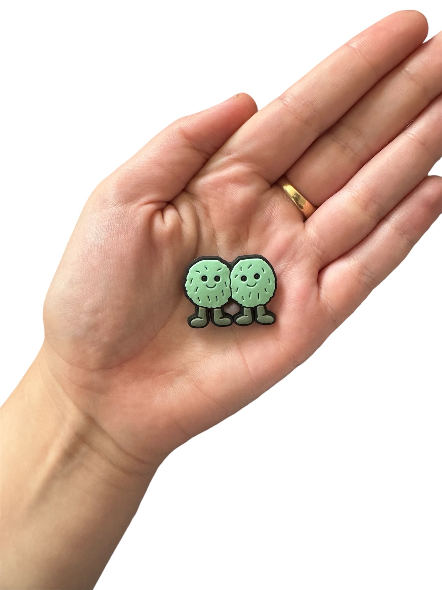 Jelly teddy mushy peas shoe charm