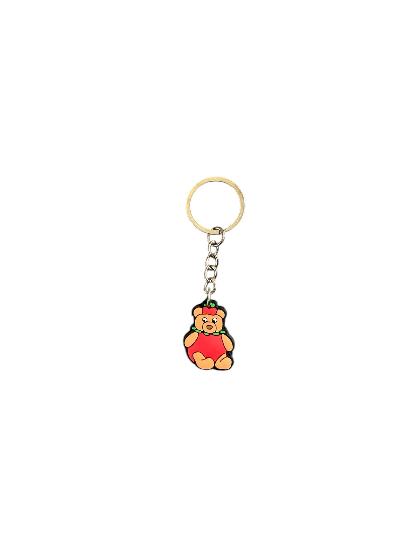 Jelly teddy strawberry bear keyring