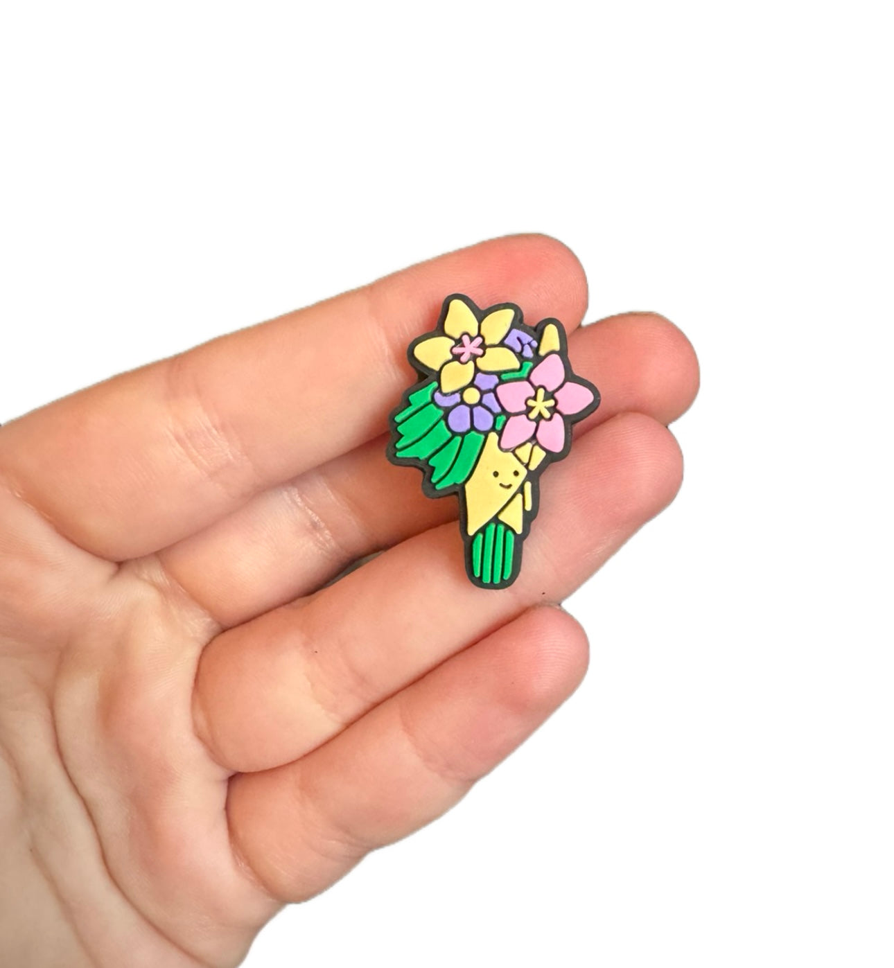 Jelly teddy flower shoe charm