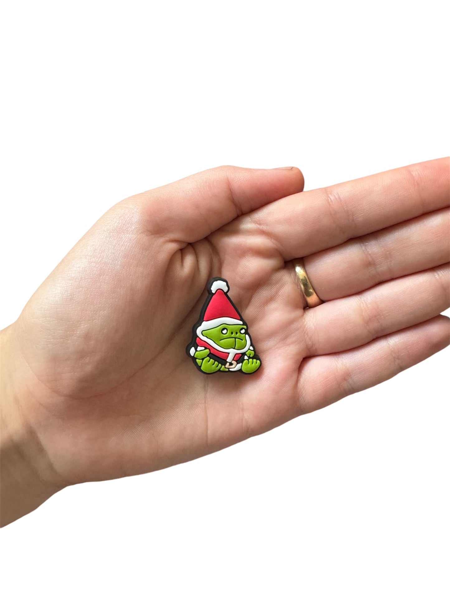 Jelly teddy festive frog shoe charm