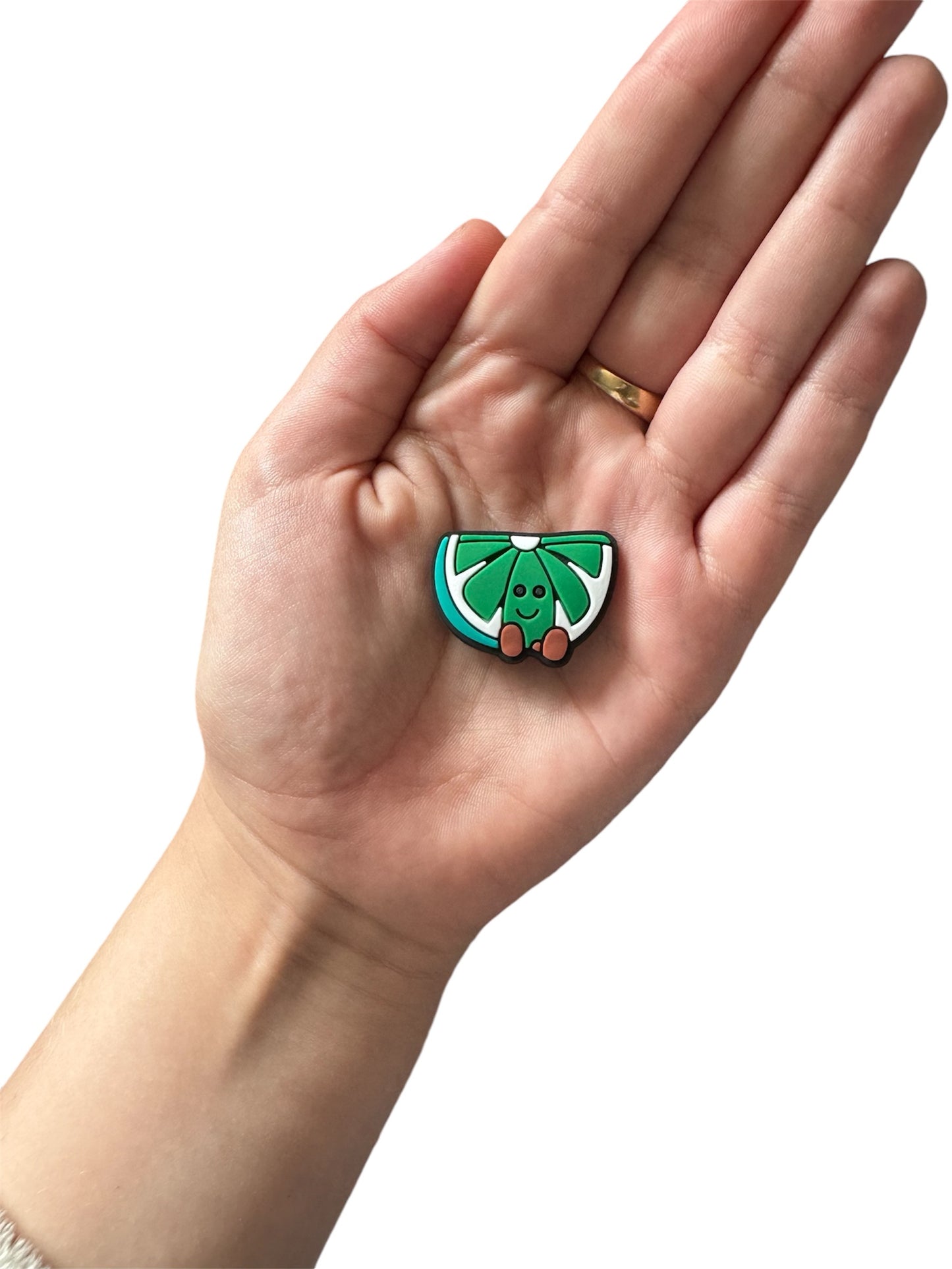 Jelly teddy lime shoe charm