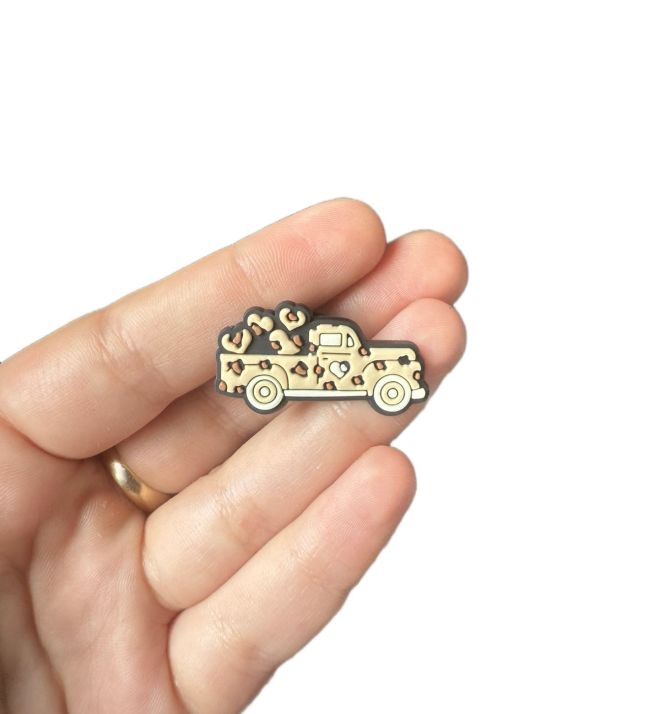 Leopard print truck shoe charm