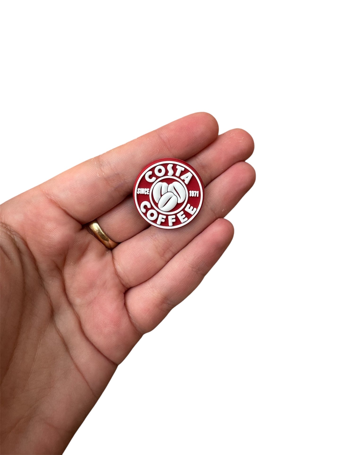 Coffee logo shoe charm
