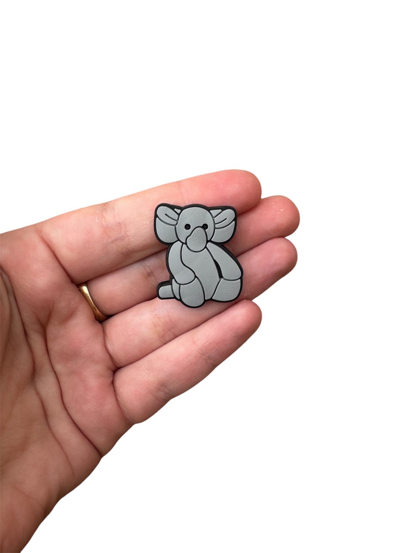 Jelly teddy elephant shoe charm