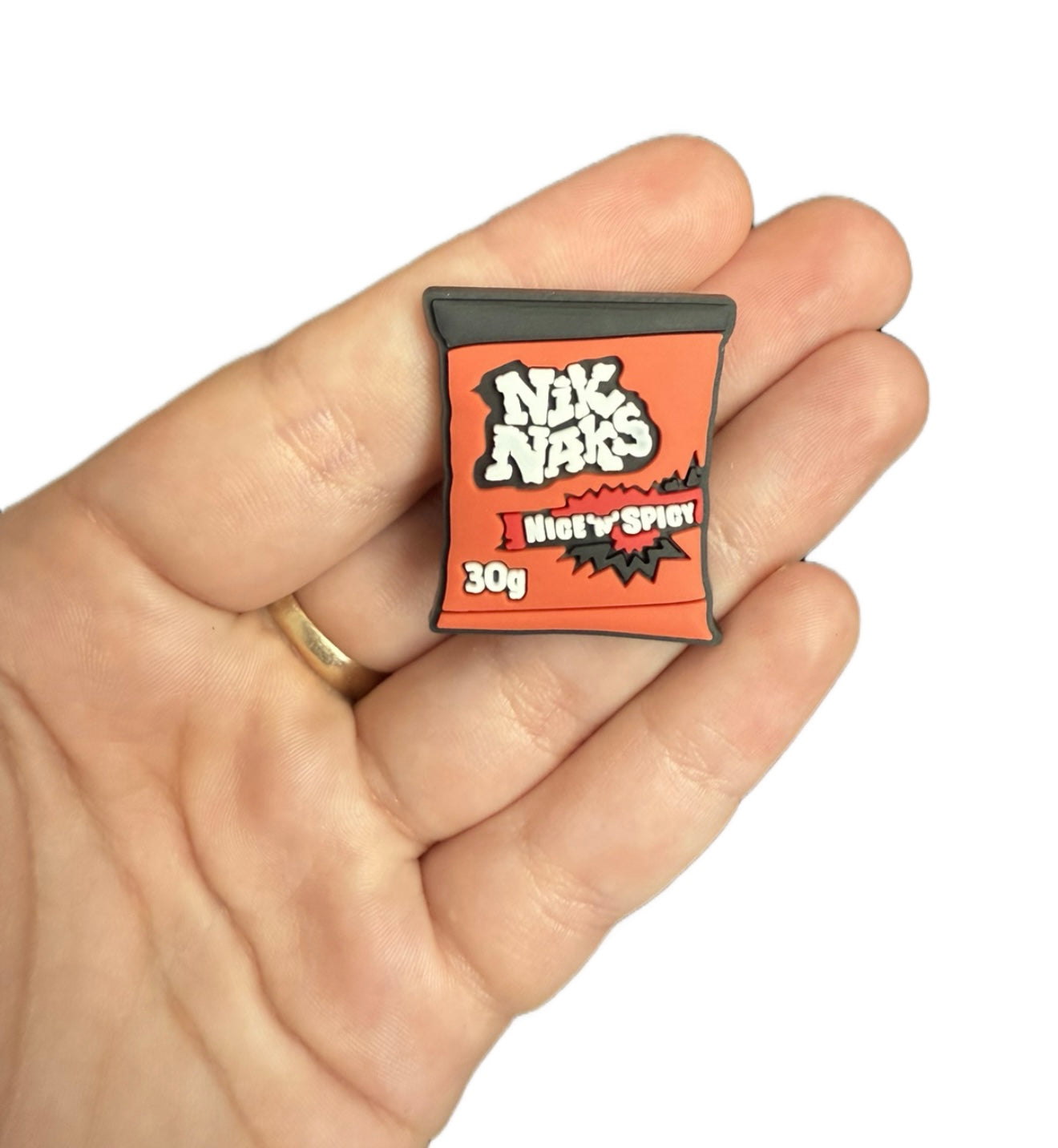 Spicy NikNaks shoe charm