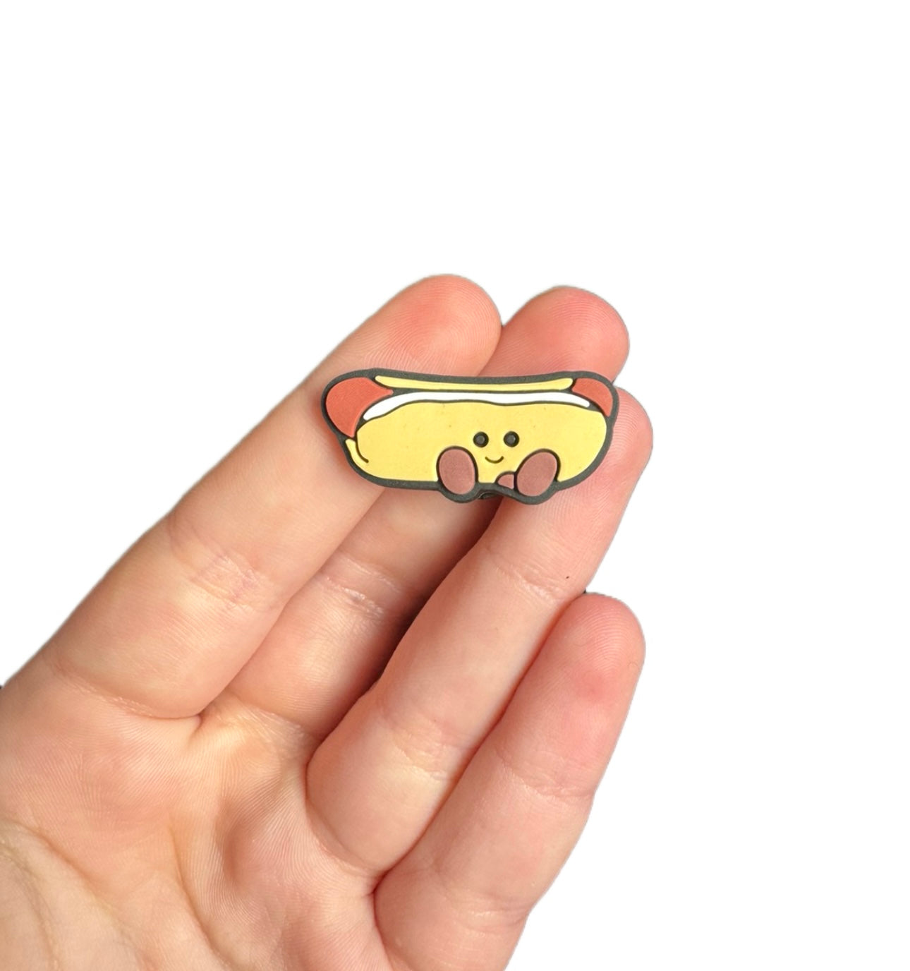 Jelly teddy hot dog shoe charm