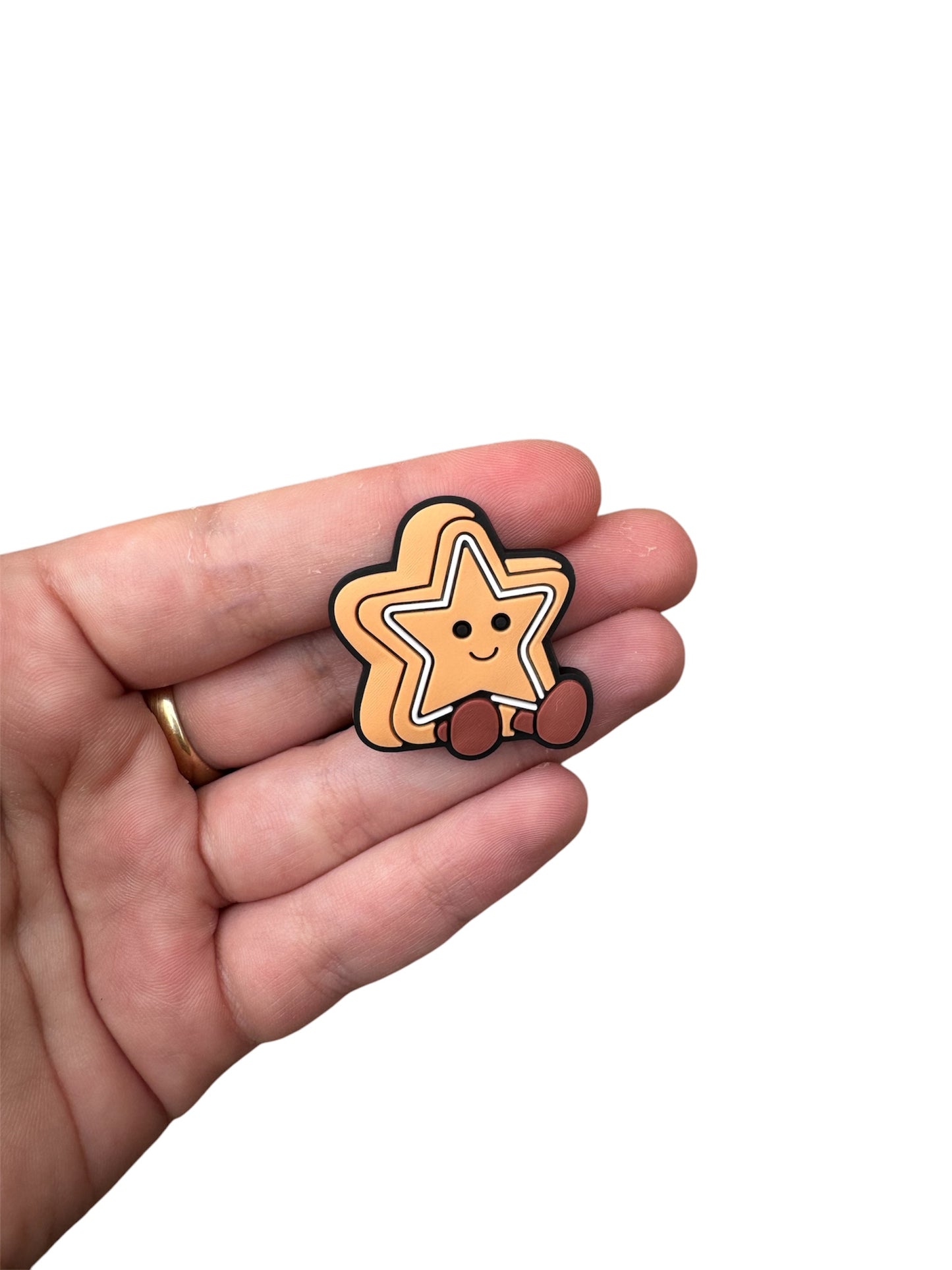 Jelly teddy star cookie shoe charm