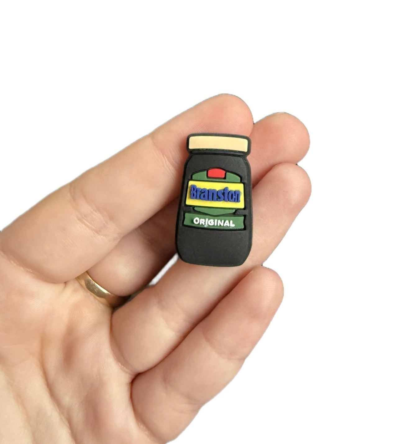 Branston pickle shoe charm
