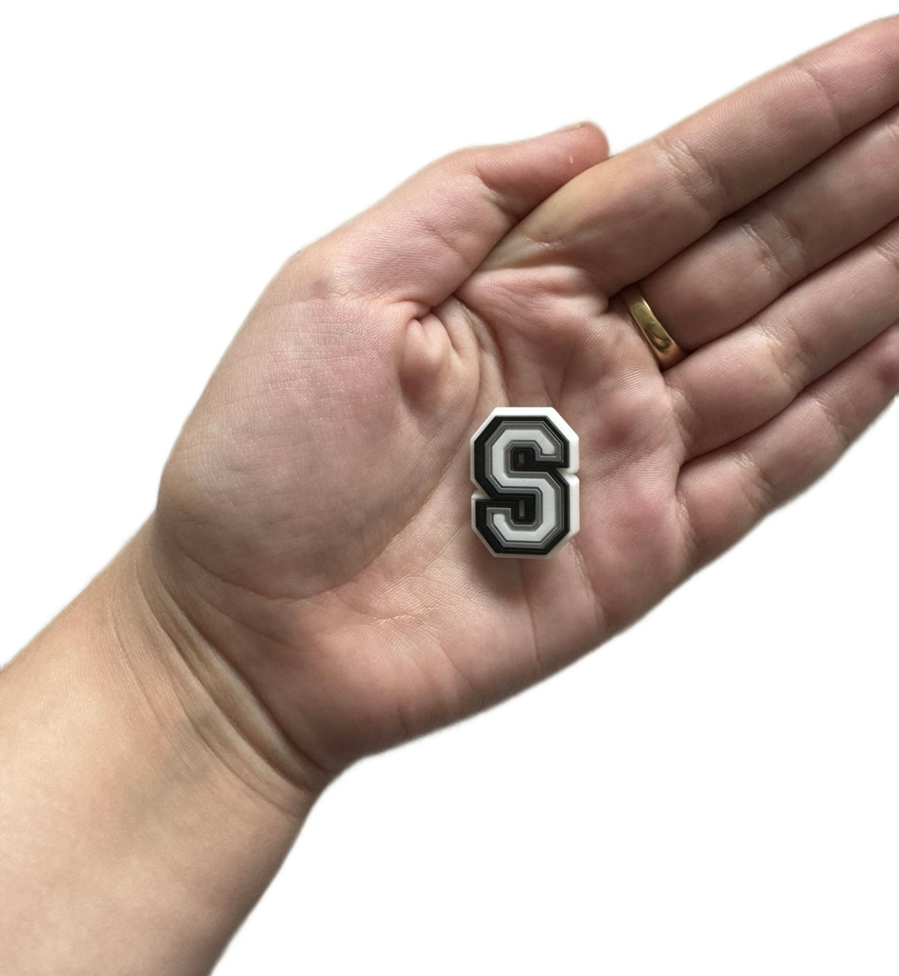 Letter S shoe charm