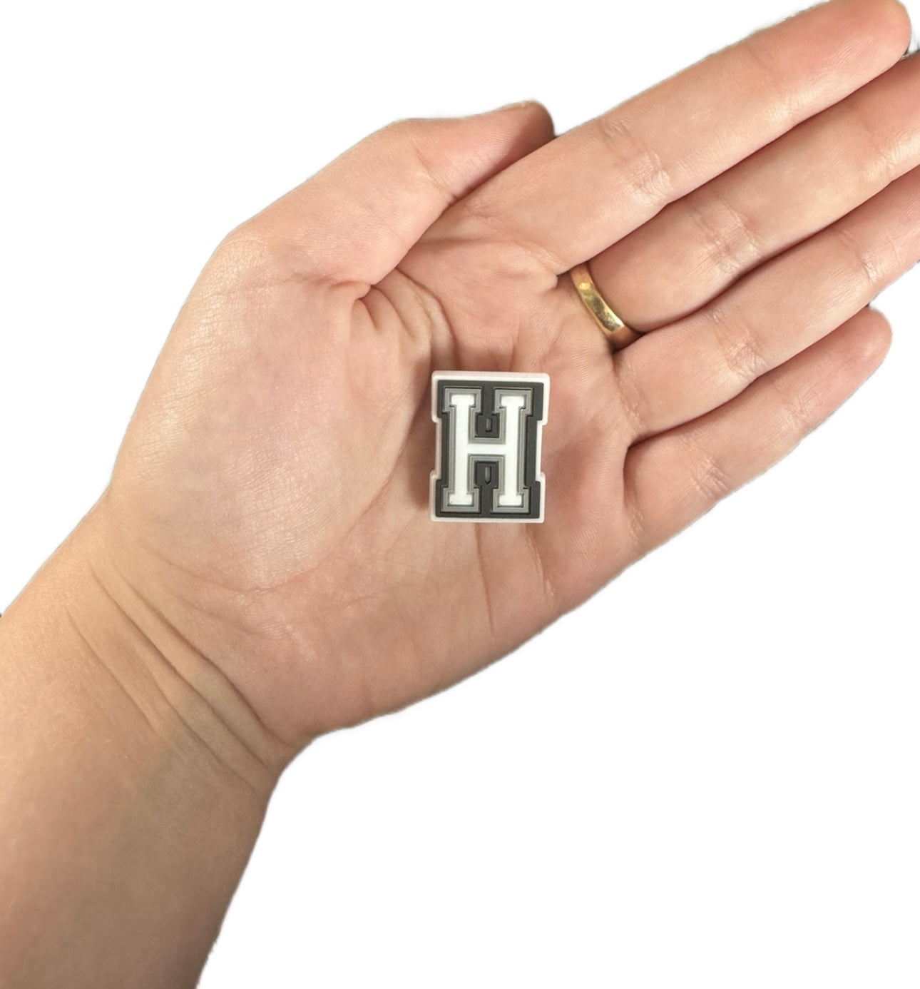Letter H shoe charm