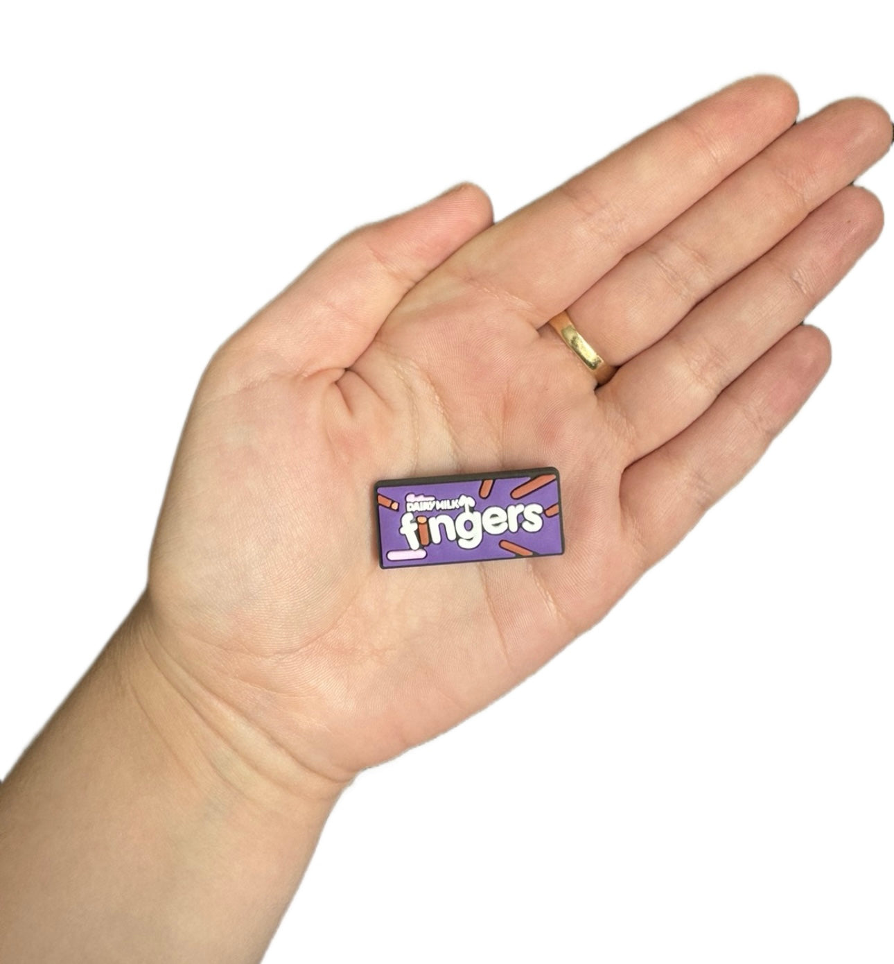 Chocolate fingers shoe charm