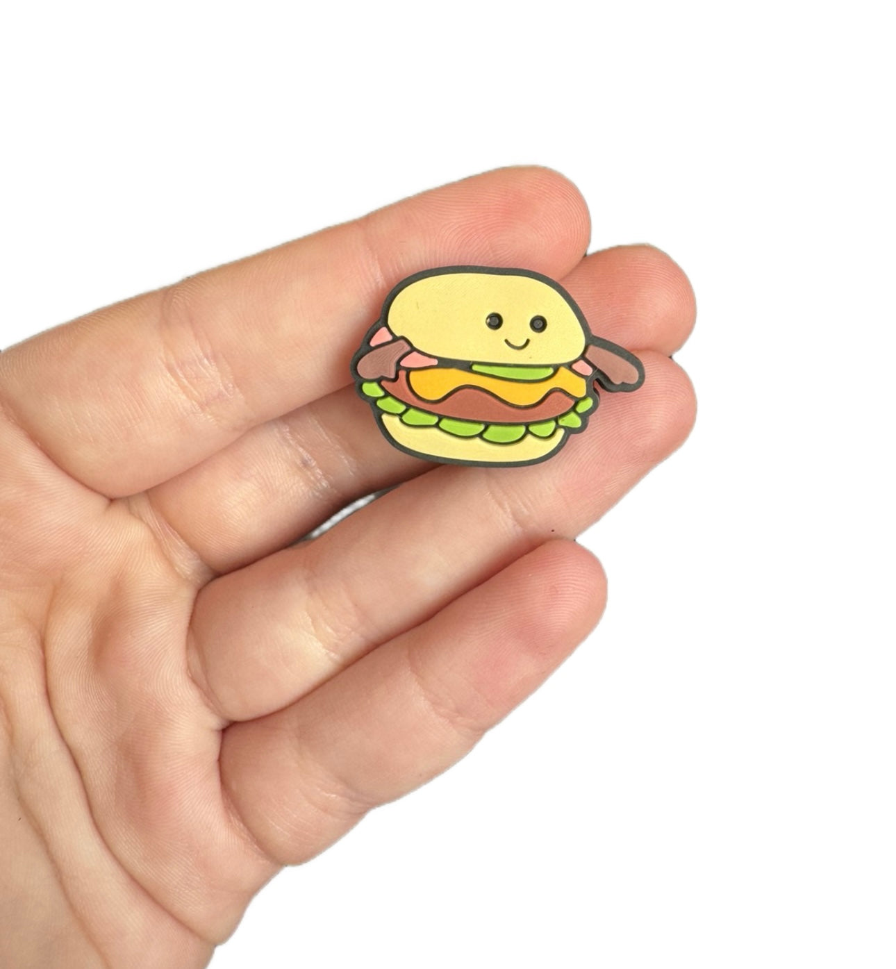 Jelly teddy burger shoe charm