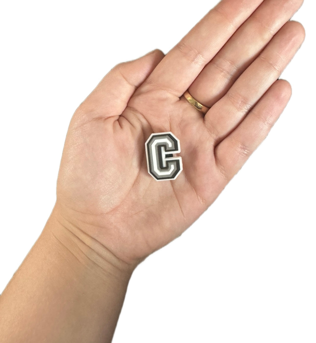 Letter C shoe charm
