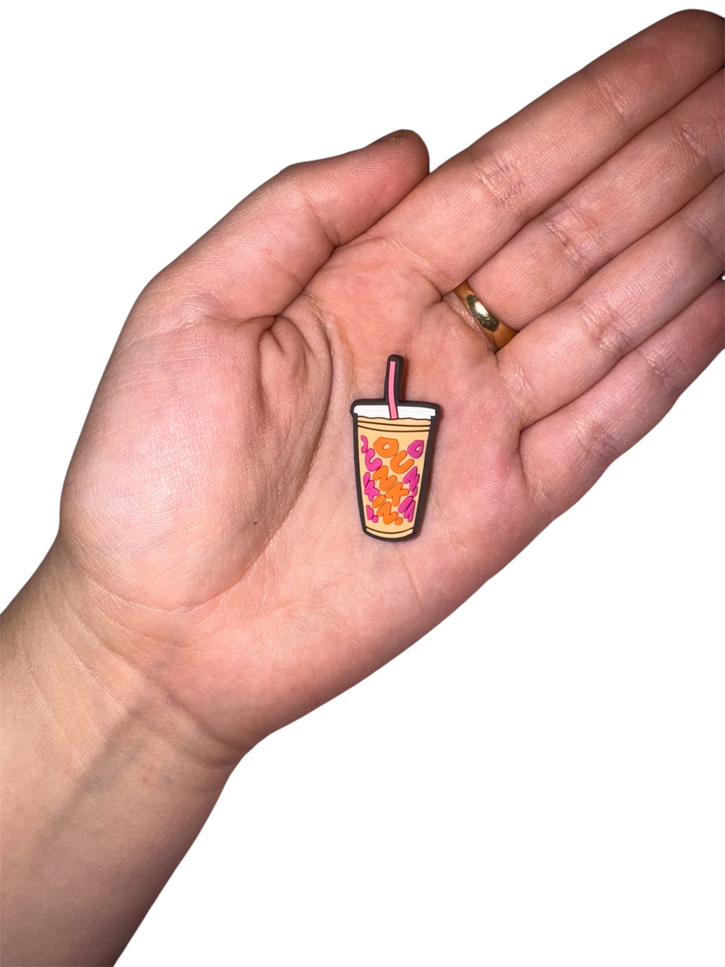 Iced coffee shoe charm