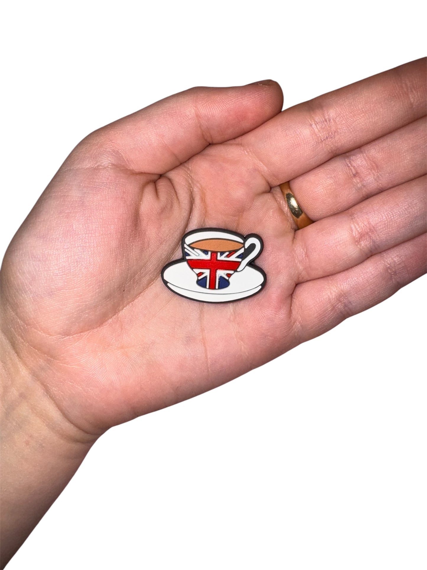 Cup of tea shoe charm