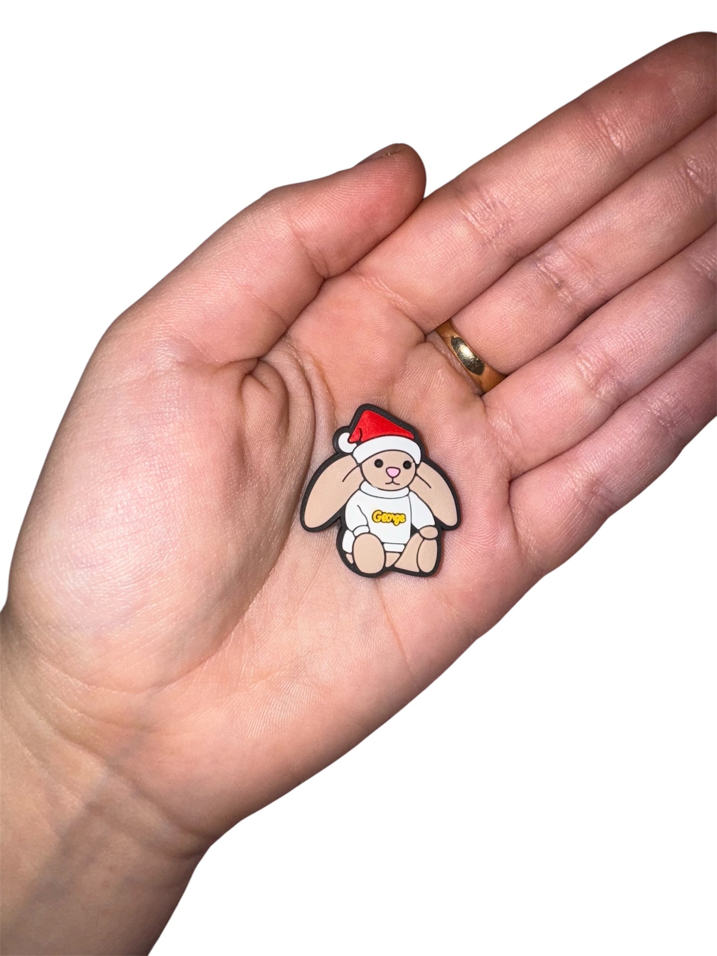 Jelly teddy rabbit shoe charm