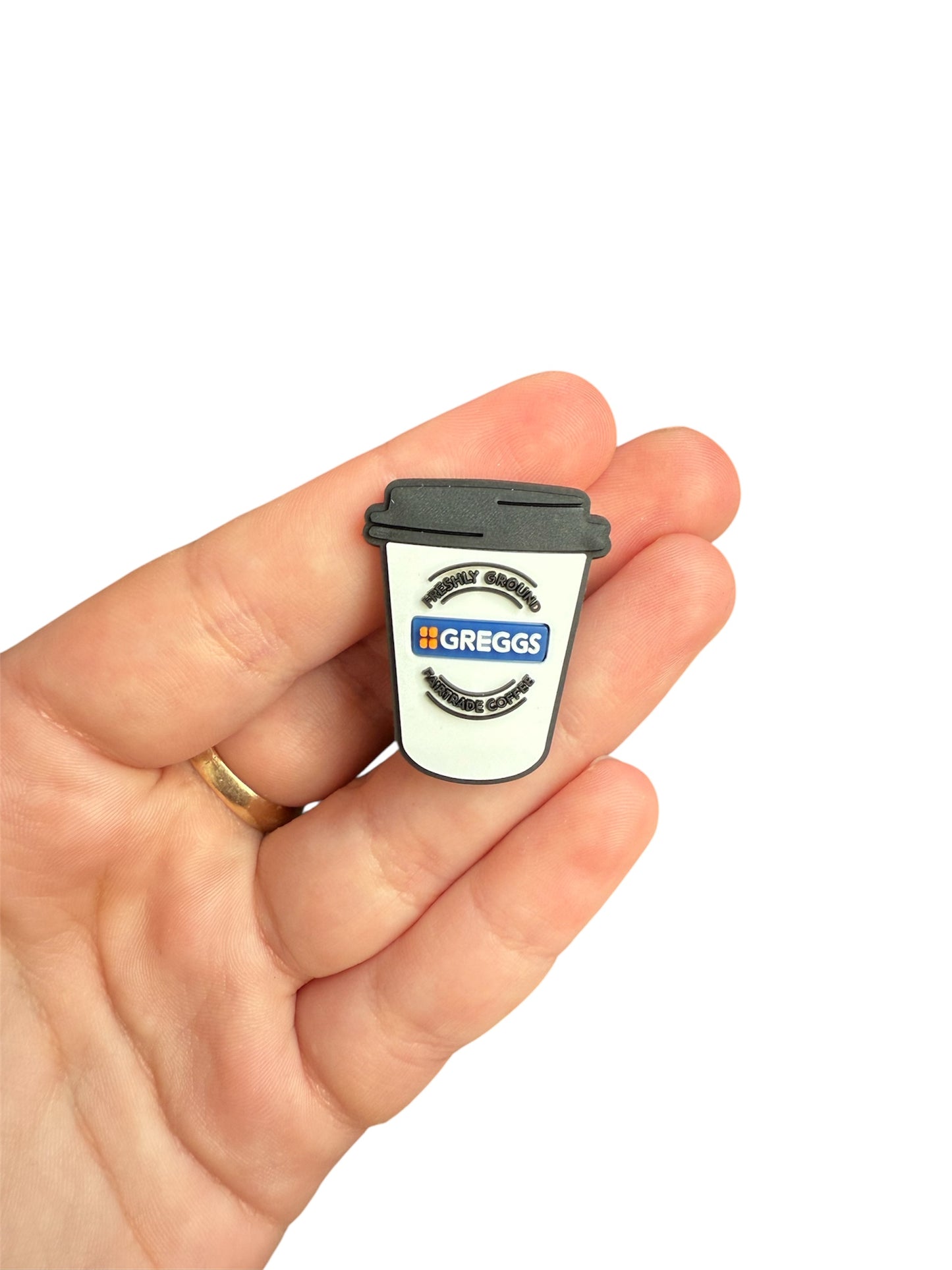 Greggs coffee shoe charm