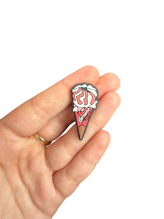 Strawberry cornetto shoe charm