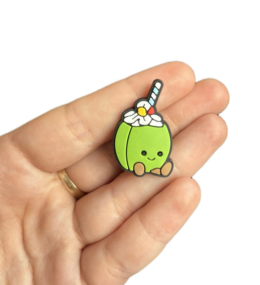 Jelly teddy coconut drink shoe charm