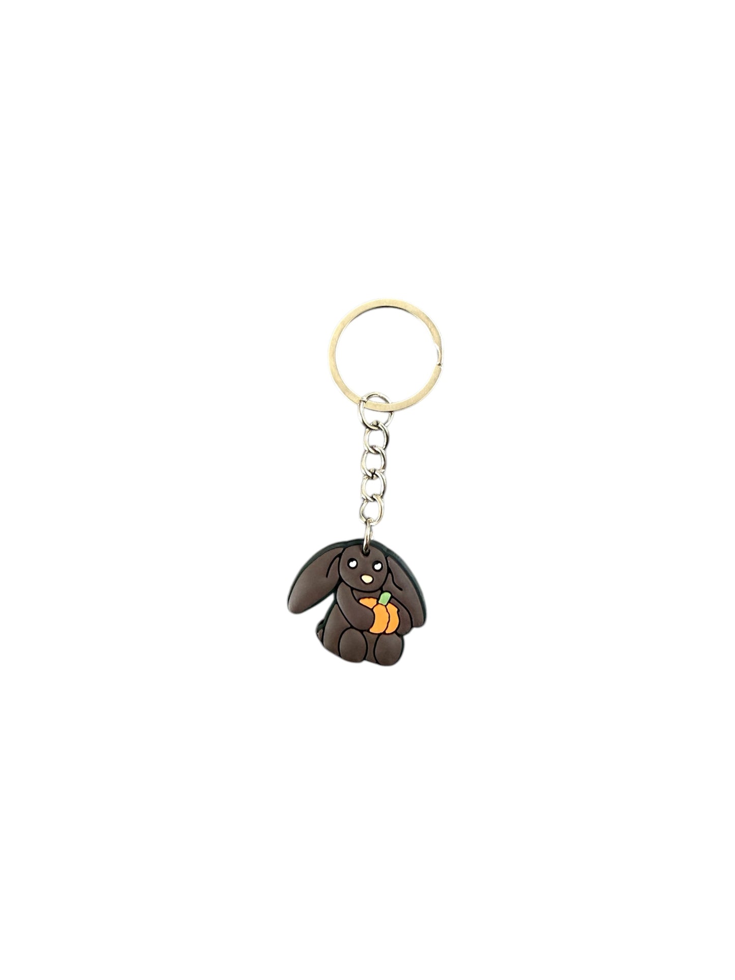 Jelly teddy pumpkin bunny keyring