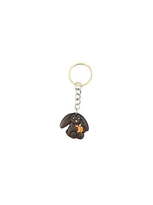 Jelly teddy pumpkin bunny keyring