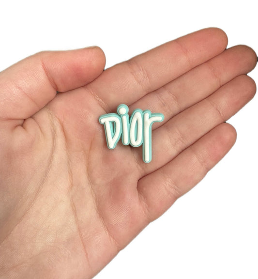 Unisex turquoise and white shoe charm style 6