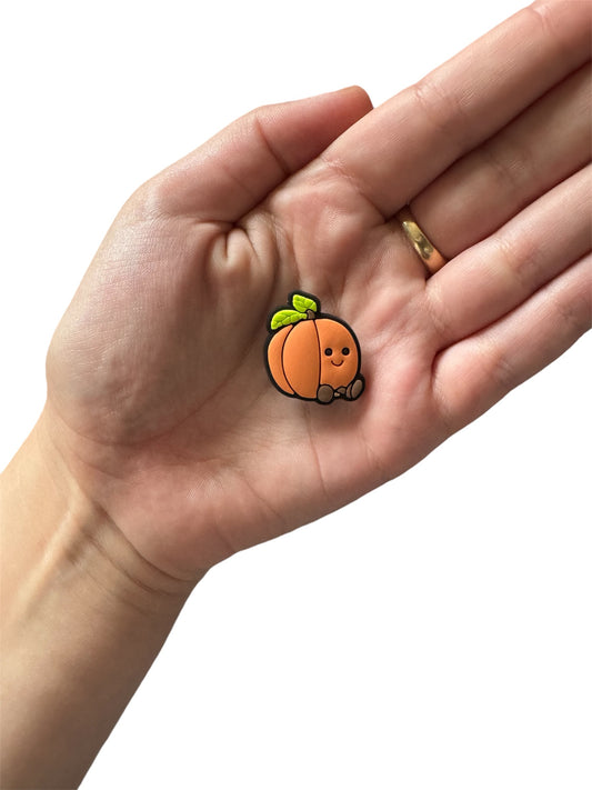 Jelly teddy peach shoe charm