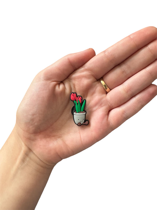 Jelly teddy rose plant shoe charm
