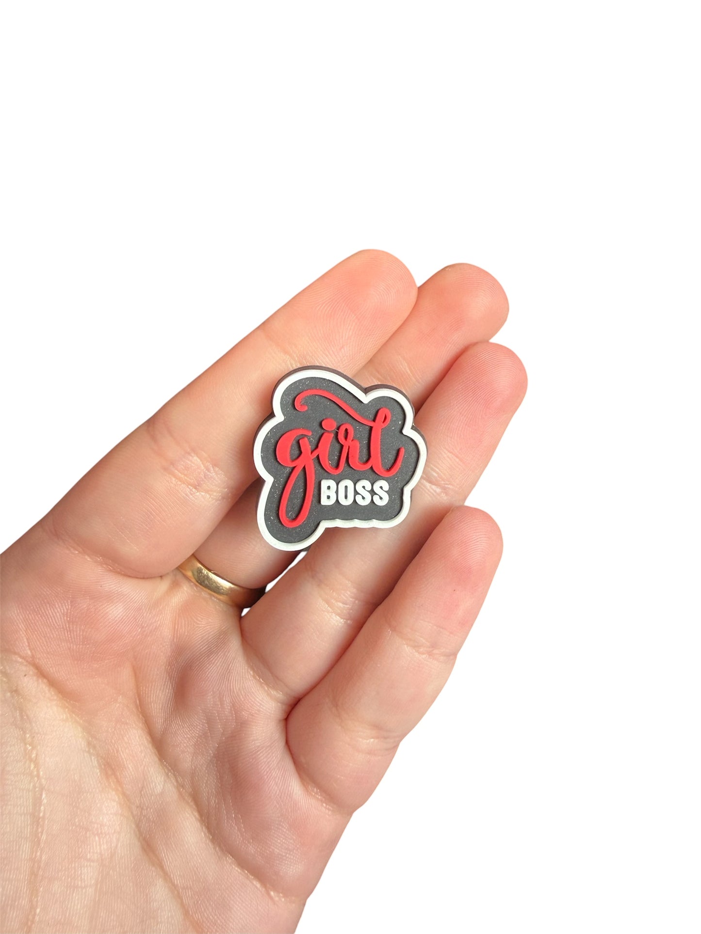 Girl boss shoe charm