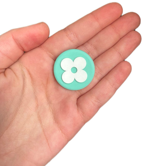 Unisex turquoise and white shoe charm style 5