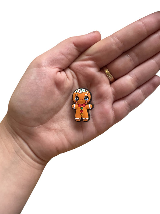 Christmas gingerbread man shoe charm