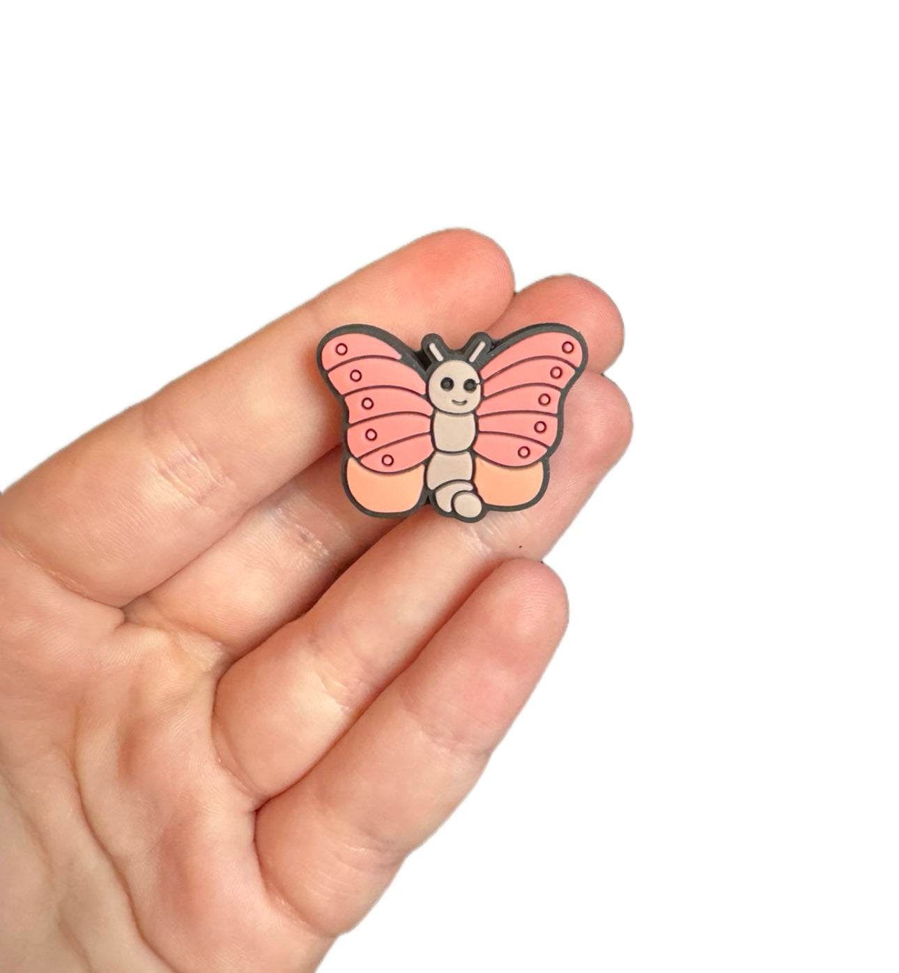 Jelly teddy butterfly shoe charm