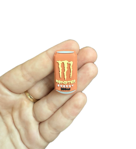 Peach monster energy shoe charm