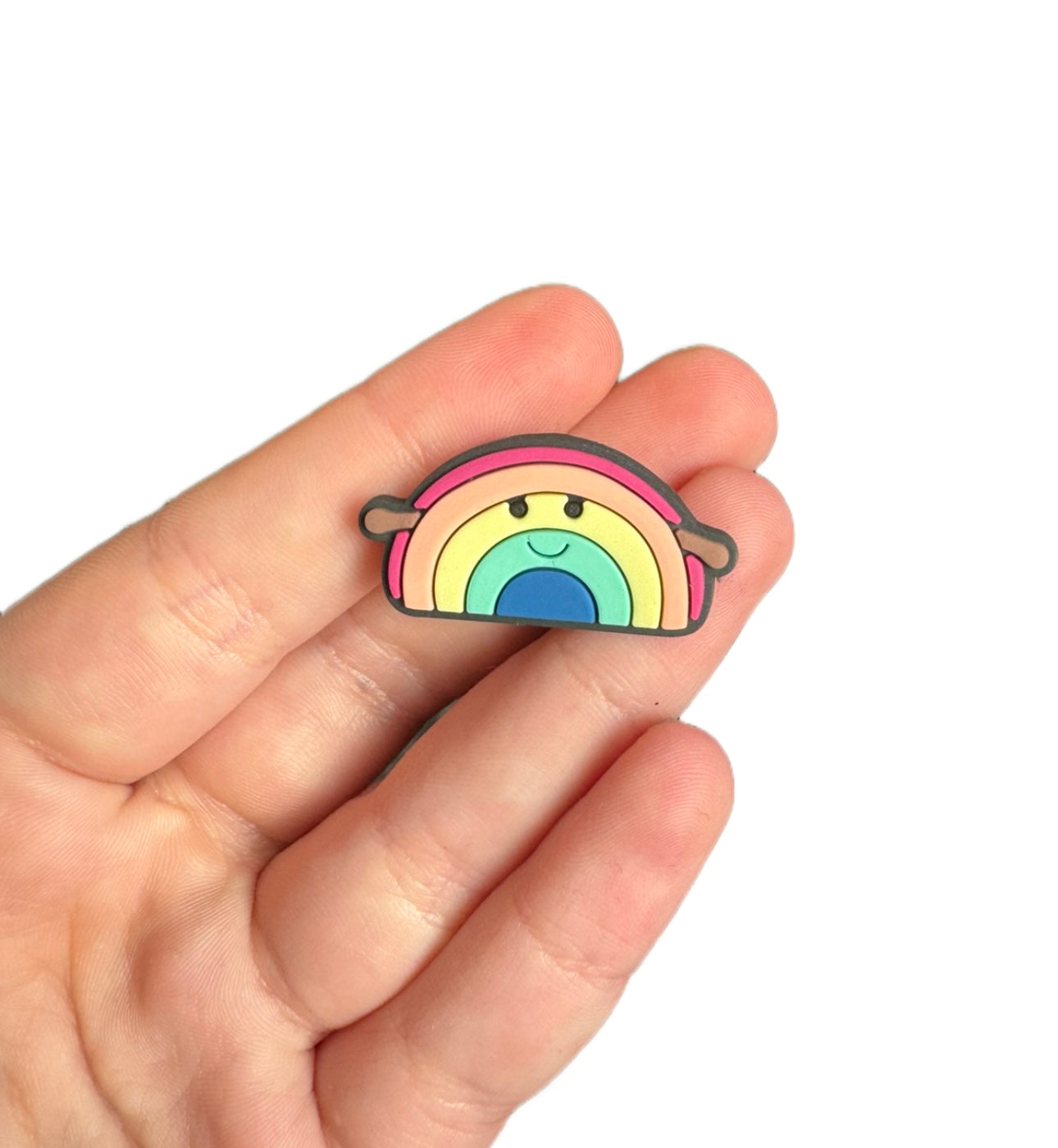 Jelly teddy rainbow shoe charm