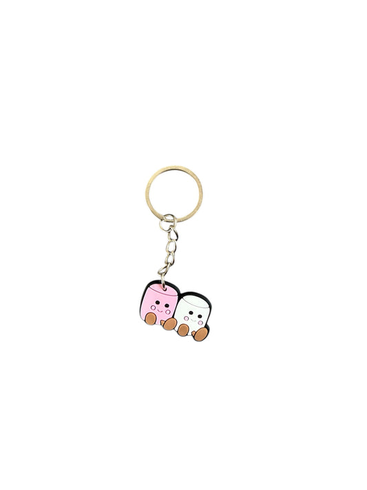 Jelly teddy marshmallow keyring