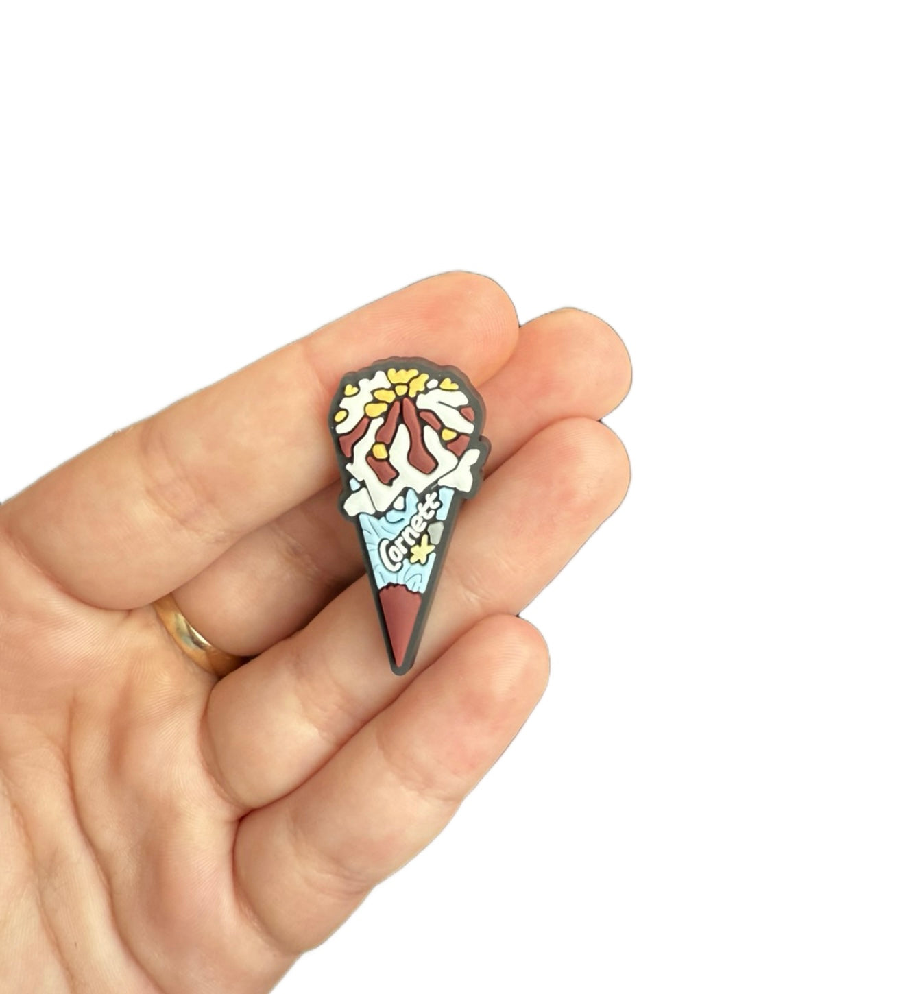 Chocolate cornetto shoe charm