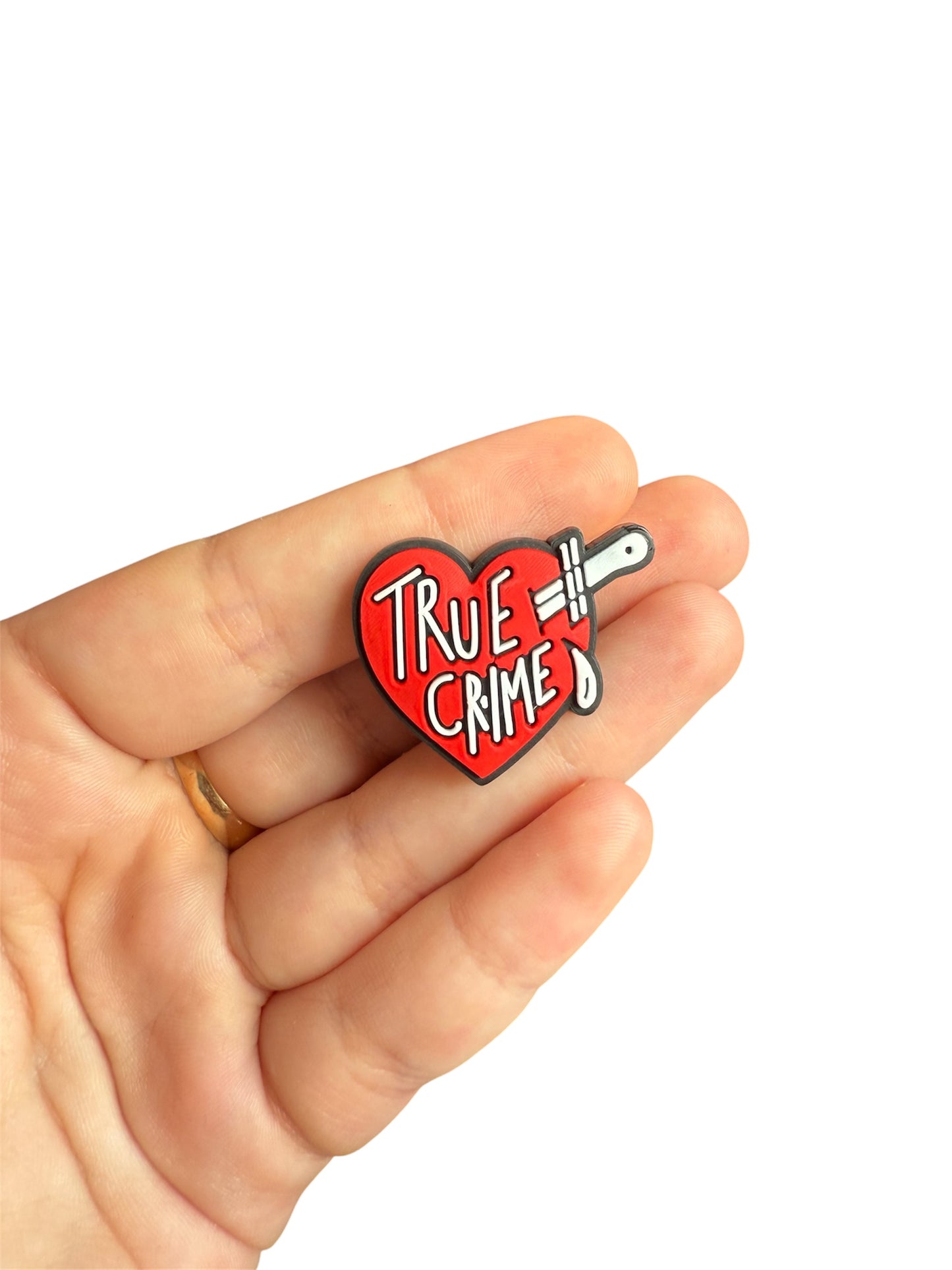 True crime shoe charm