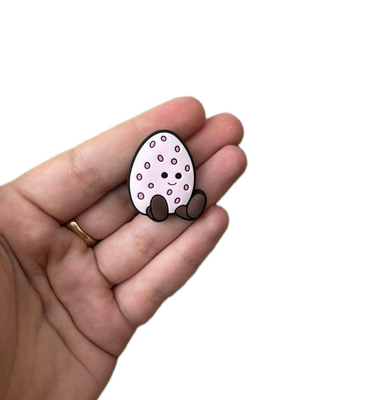 Jelly teddy pink egg shoe charm