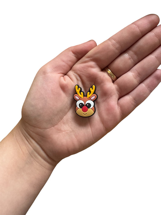 Christmas reindeer shoe charm