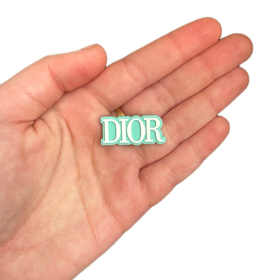 Unisex turquoise and white shoe charm style 3