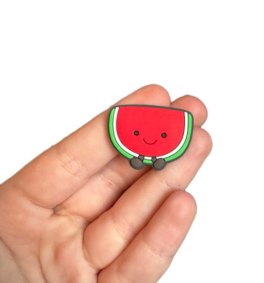 Jelly teddy watermelon slice shoe charm