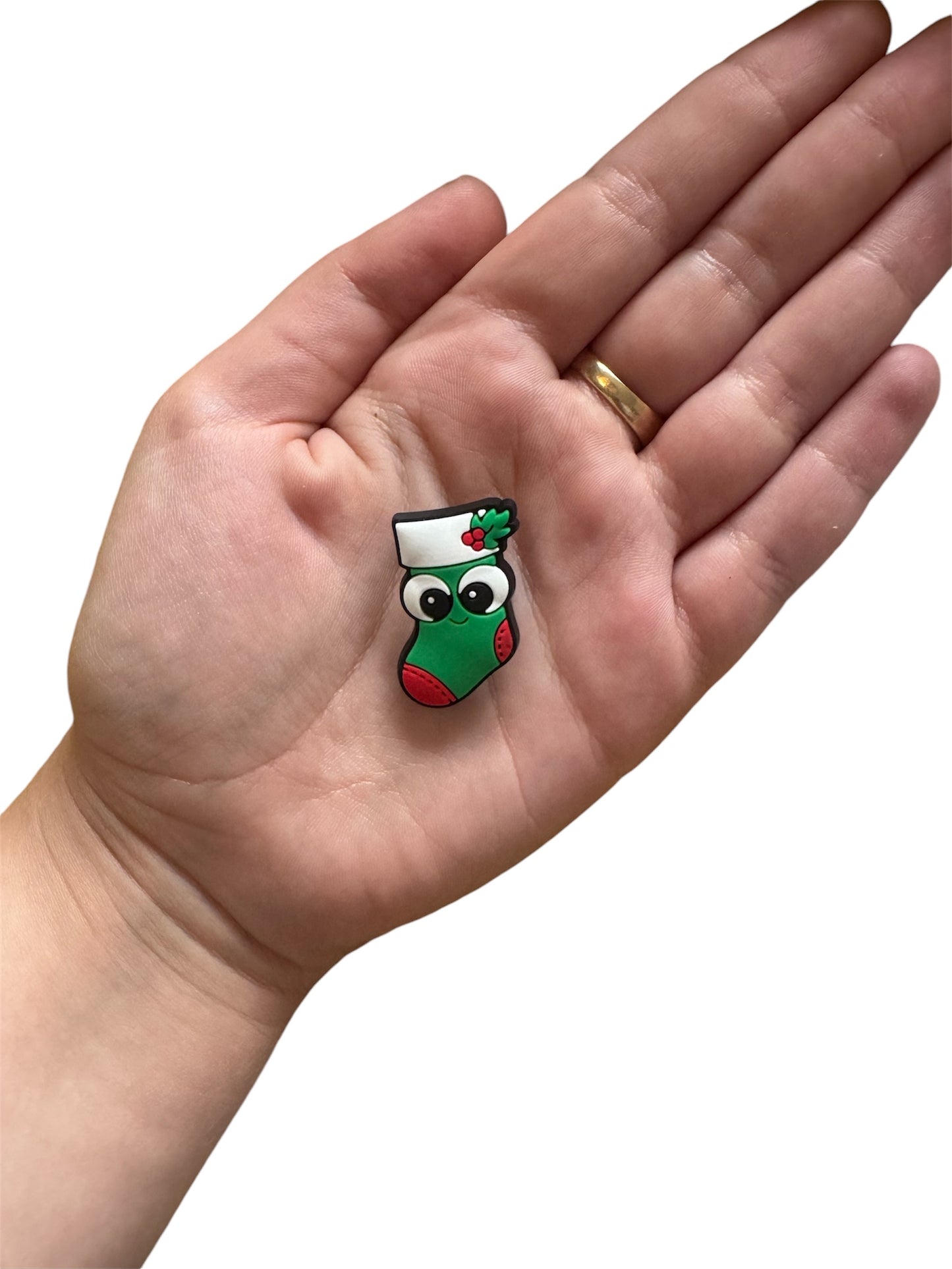 Christmas stocking shoe charm