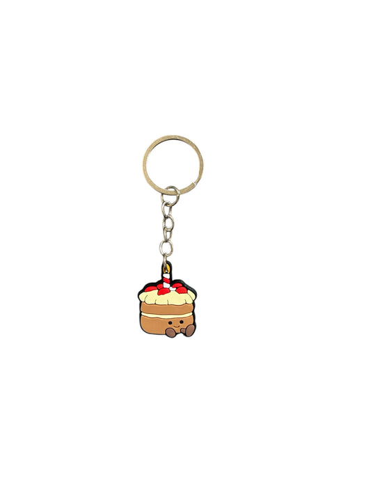 Jelly teddy birthday cake keyring