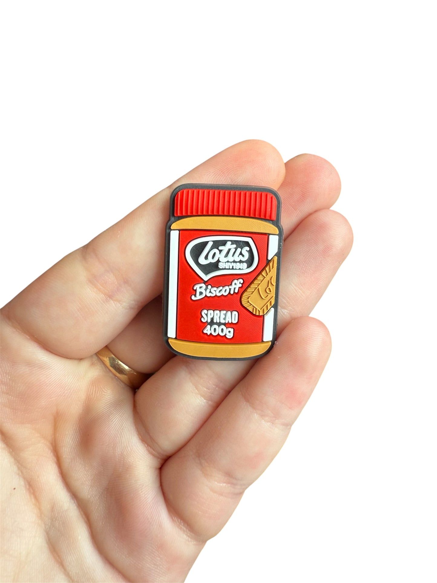 Biscoff spread shoe charm